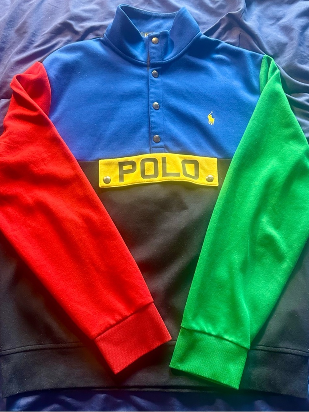 Polo by Ralph Lauren Multi-Color Colorblock Pullover Sweater